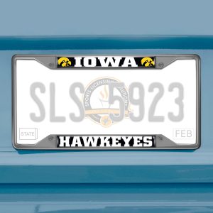 Fanmats iowa hawkeyes chrom Metall Kennzeichenrahmen, 6.25′′ x 12.25′′