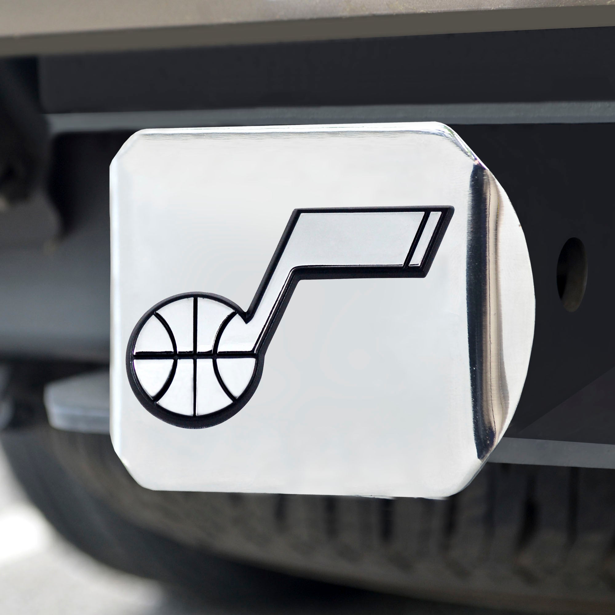 Fanmats Utah Jazz Chrom Metall Hitch Cover mit Chrom Metall 3D Emblem