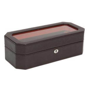 Wolf 458306 Windsor 5 Stück Uhrenbox in Braun & Orange
