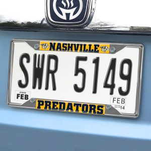 Fanmats Nashville Raubtiere Chrom Metall Kennzeichenrahmen, 6.25′′ x 12.25′′