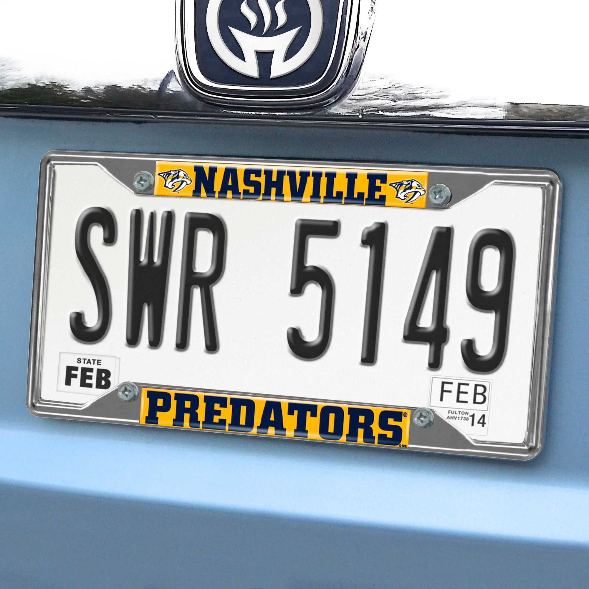 Fanmats Nashville Predators Chrom Metall Nummernschild Rahmen, 6,25 "x 12,25"