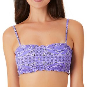 Damen bedruckte gefütterte Bikini Badeoberteil