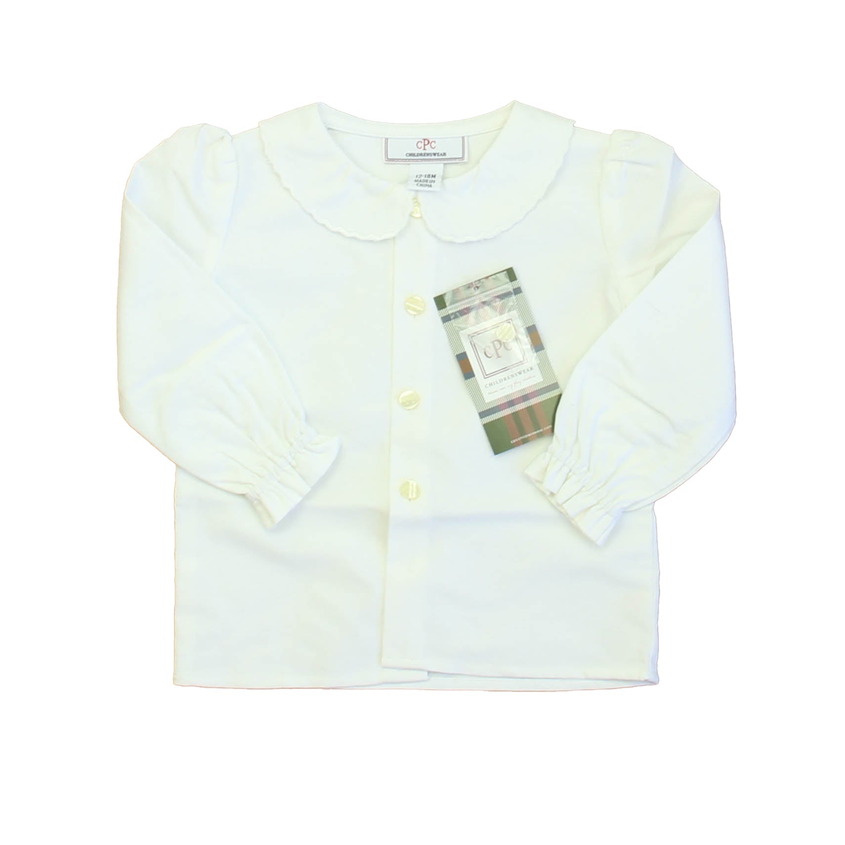 Classic Prep Mädchen weiße Bluse Größe: 9-12 Monate – 7805958291516