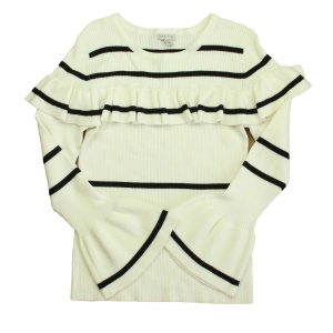 Habitual Mädchen elfenbeine-schwarz streifen Pullover – 7805989781564
