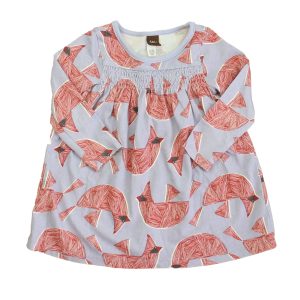 Tee Mädchen lila – rote Kardinäle Kleid