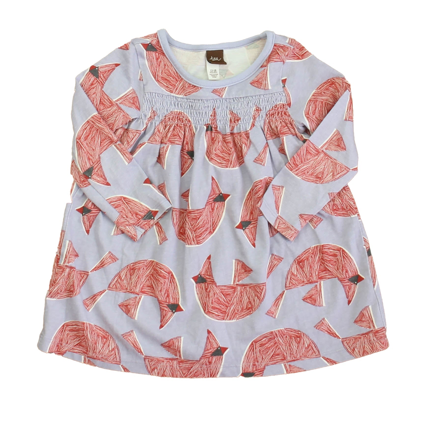 Tee Mädchen lila – rote Kardinäle Kleid