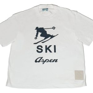 Bally unisex 6302882 Ski-Aspen aus 100% Baumwolle Knochen T-Shirt – 7706216005692