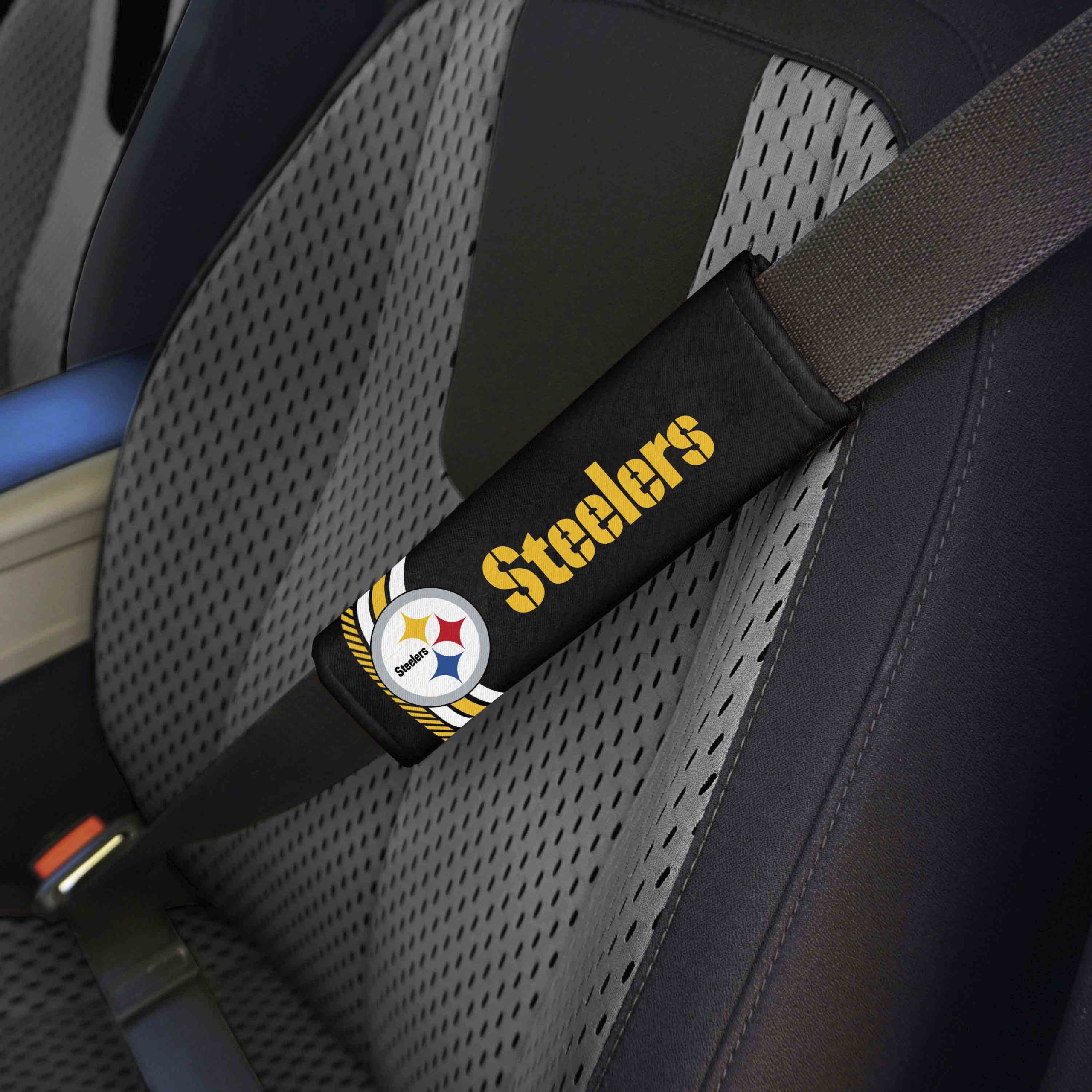 Fanmats Pittsburgh Steelers Team Color Rally Sicherheitsgurt Pad – 2 Stück