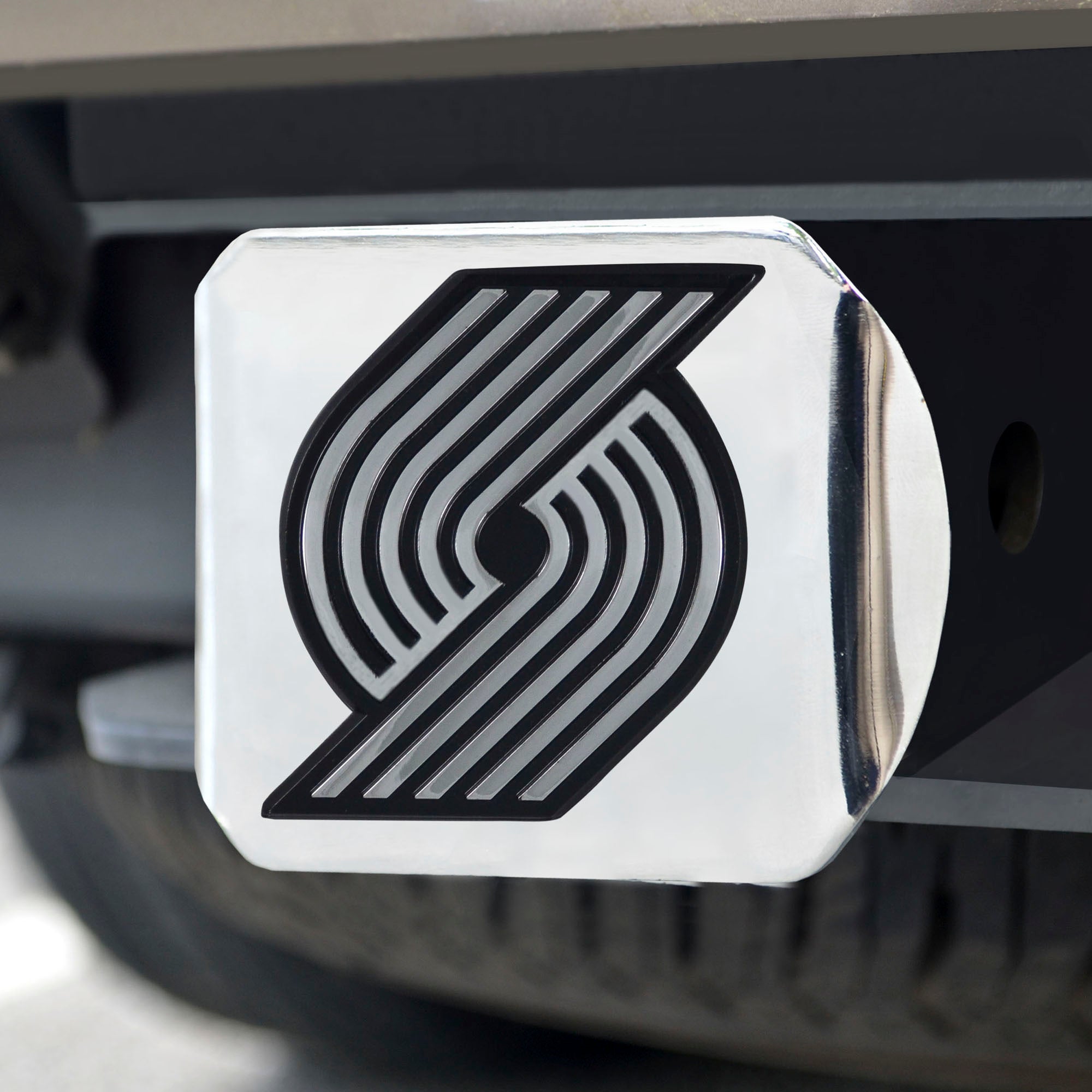 Fanmats Portland Trail Blazers Chrom Metall Hitch Cover mit Chrom Metall 3D Emblem