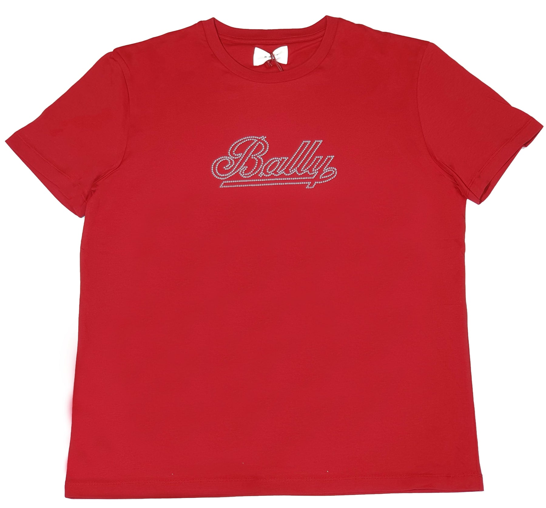 Bally 6248613 Damen Rot 100% Baumwolle Studs Logo T-Shirt