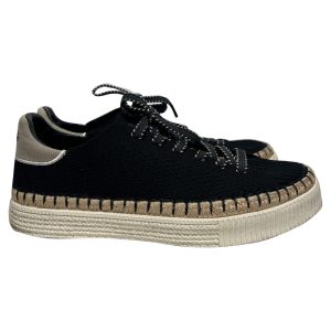 Chloé Telma Sneaker mit Schnürung aus schwarzer Baumwolle