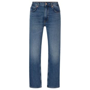 Regular-Fit Jeans in blau gesteingewaschenem Denim – 7707803484220