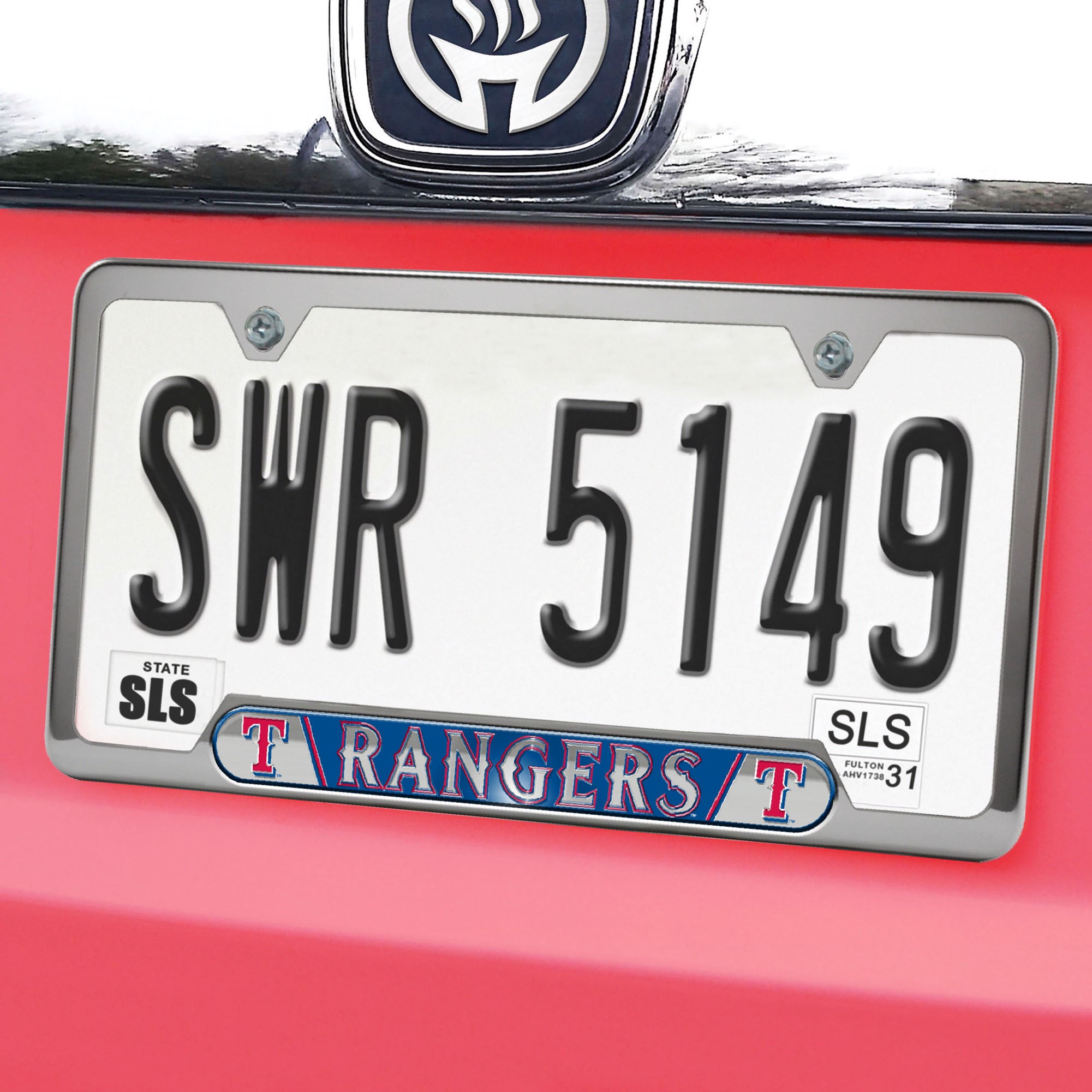 Fanmats Texas Rangers geprägter Nummernschildrahmen, 6,25′′ x 12,25′′