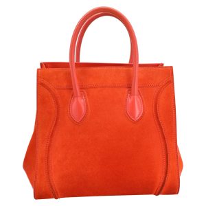 Celine Gepäck Phantom mittel Tasche aus Wildleder in Orange