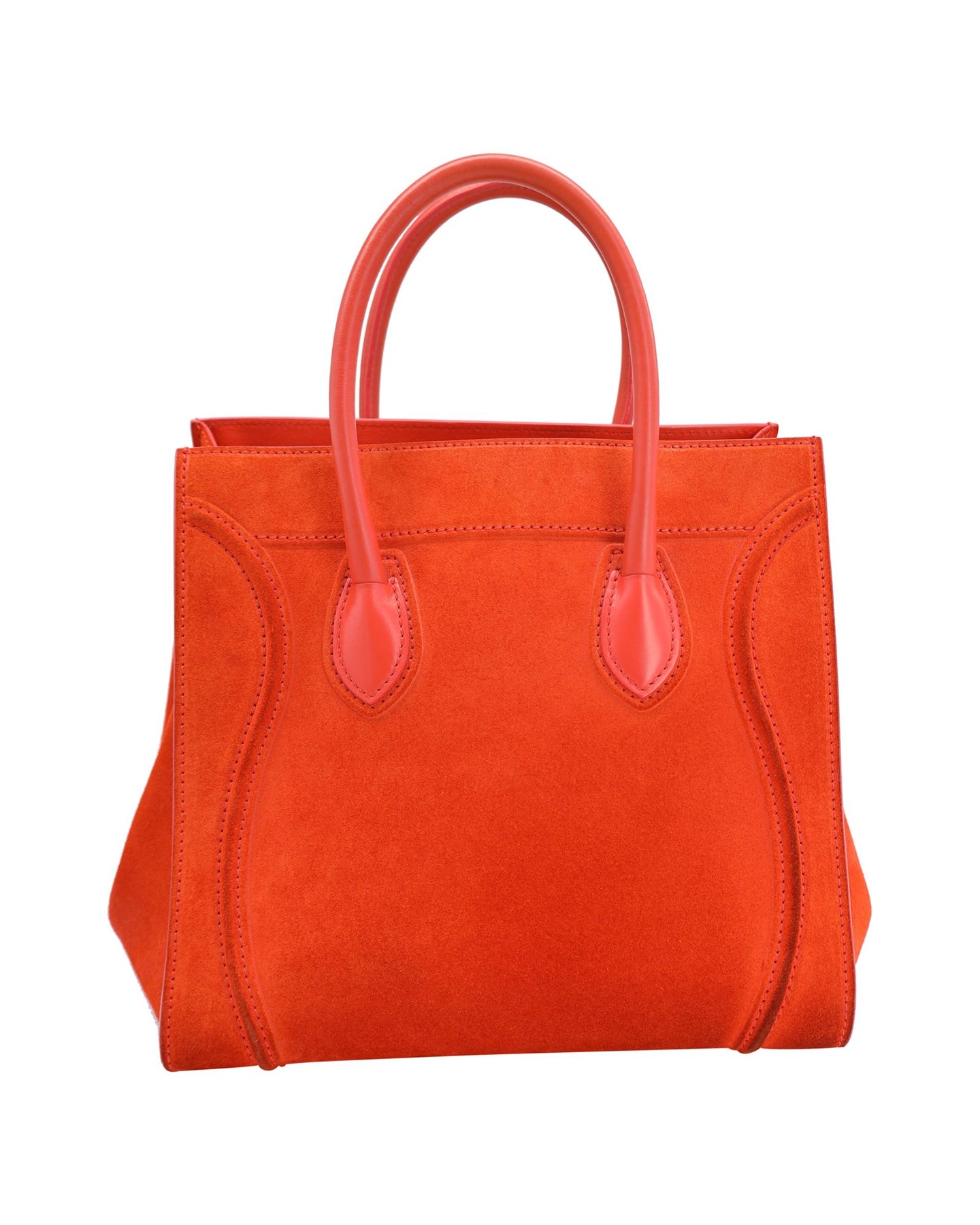 Celine Gepäck Phantom mittel Tasche aus Wildleder in Orange