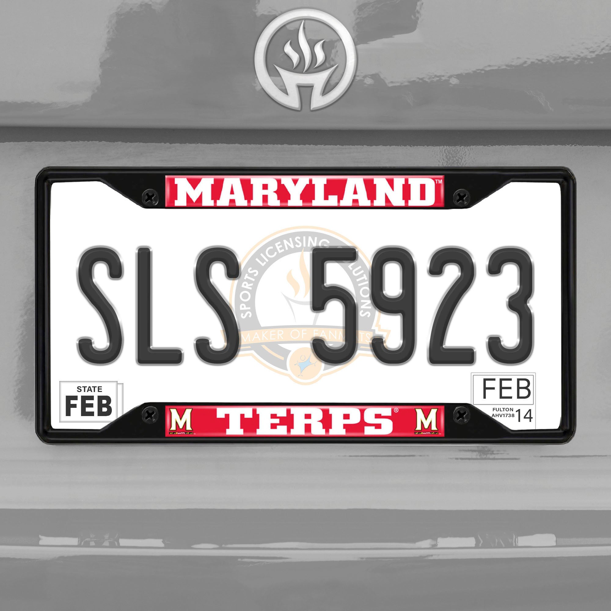 Fanmats Maryland Terrapins Metall Nummernschild Rahmen schwarz Finish