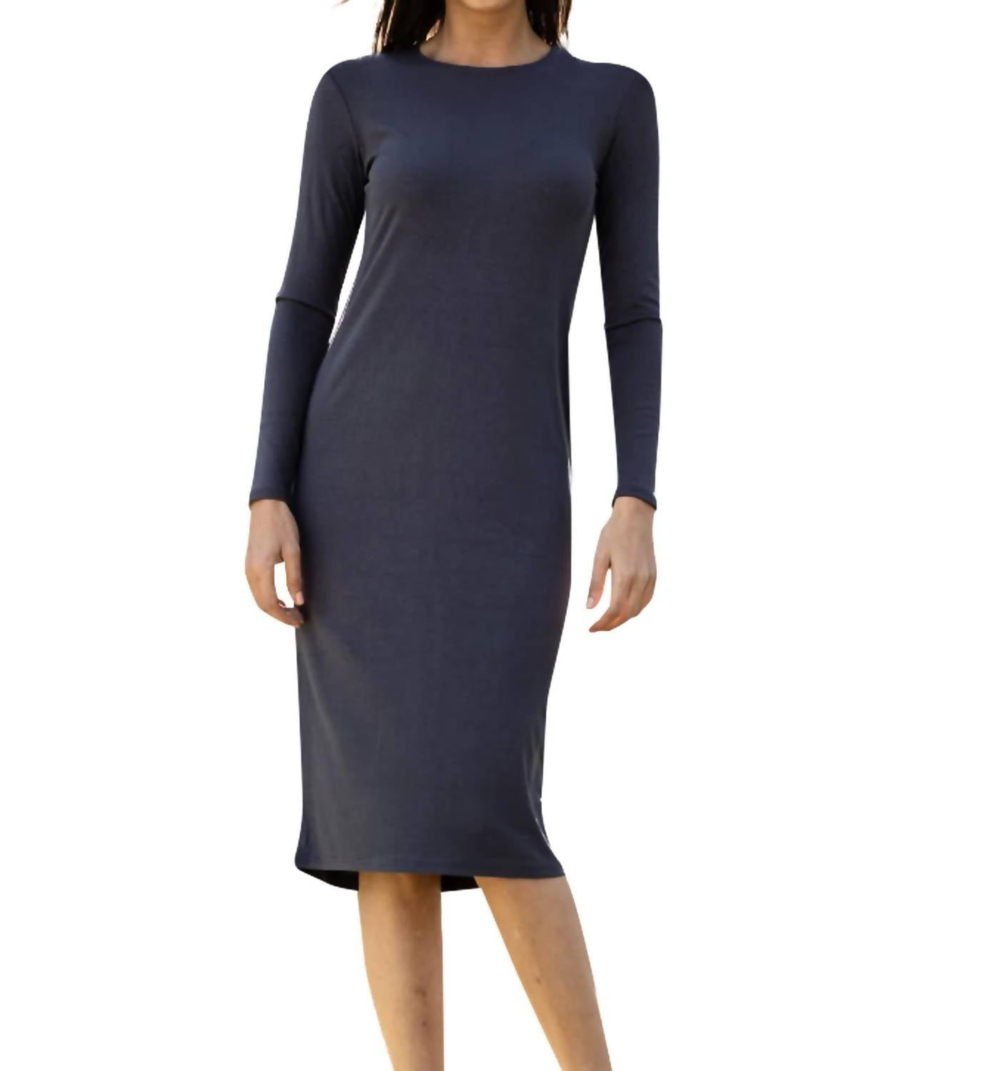 Basic Kleid mit Rippenmuster