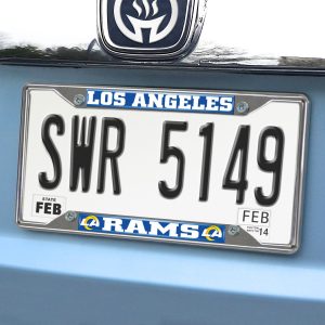 Fanmats los angeles rams Chrom Metall Kennzeichenrahmen, 6.25′′ x 12.25′′
