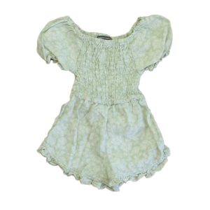 Vince Camuto Mädchen Grün Blumen Strampler