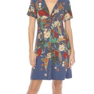 T-Shirt Biene Twist vorne Schaukel Kleid in Multi – 7706226262076
