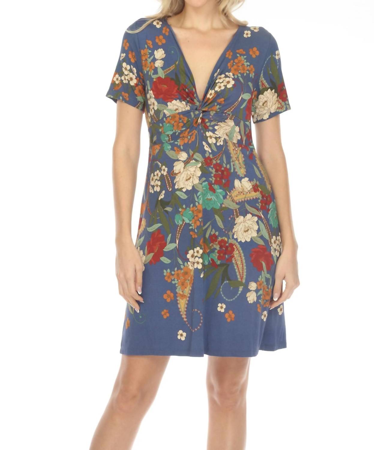T-Shirt Bee Twist vorn Swing Kleid in Mehrfarbig
