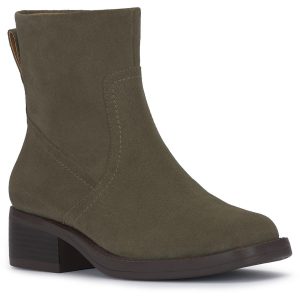 KAZEY Leder-Stiefeletten mit gestapeltem Absatz
