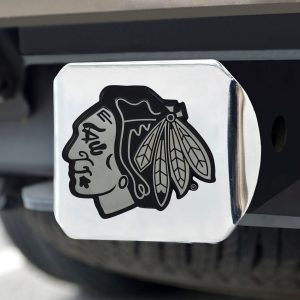 Fanmats Chicago Blackhawks Chrom Metall Hitch Cover mit Chrom Metall 3D Emblem