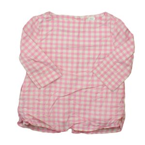 Crewcuts Mädchen weiß rosa Kontrollen Bluse – 7805991321660