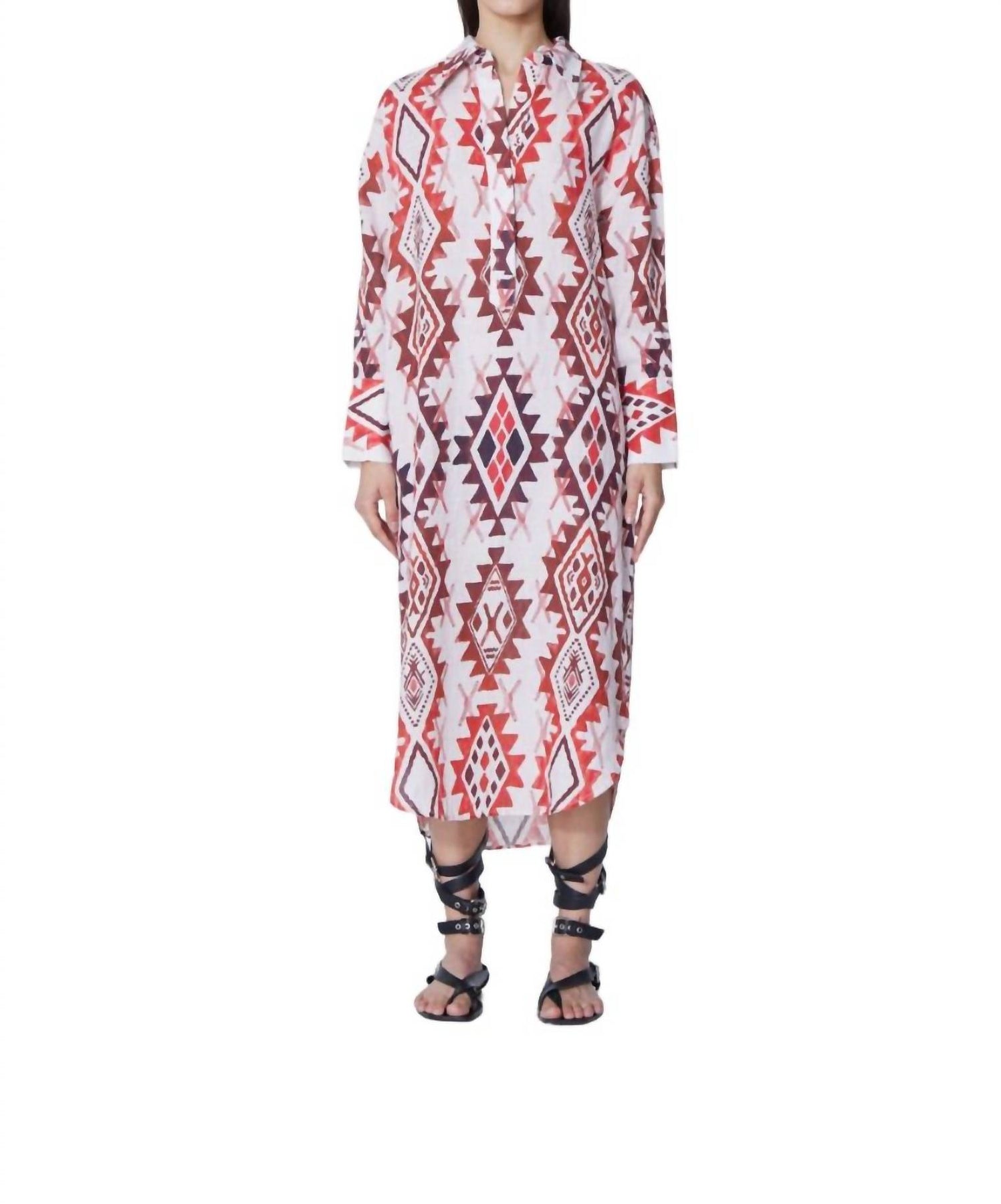 Ortiz Delci Hemd Kleid im Mischung 1