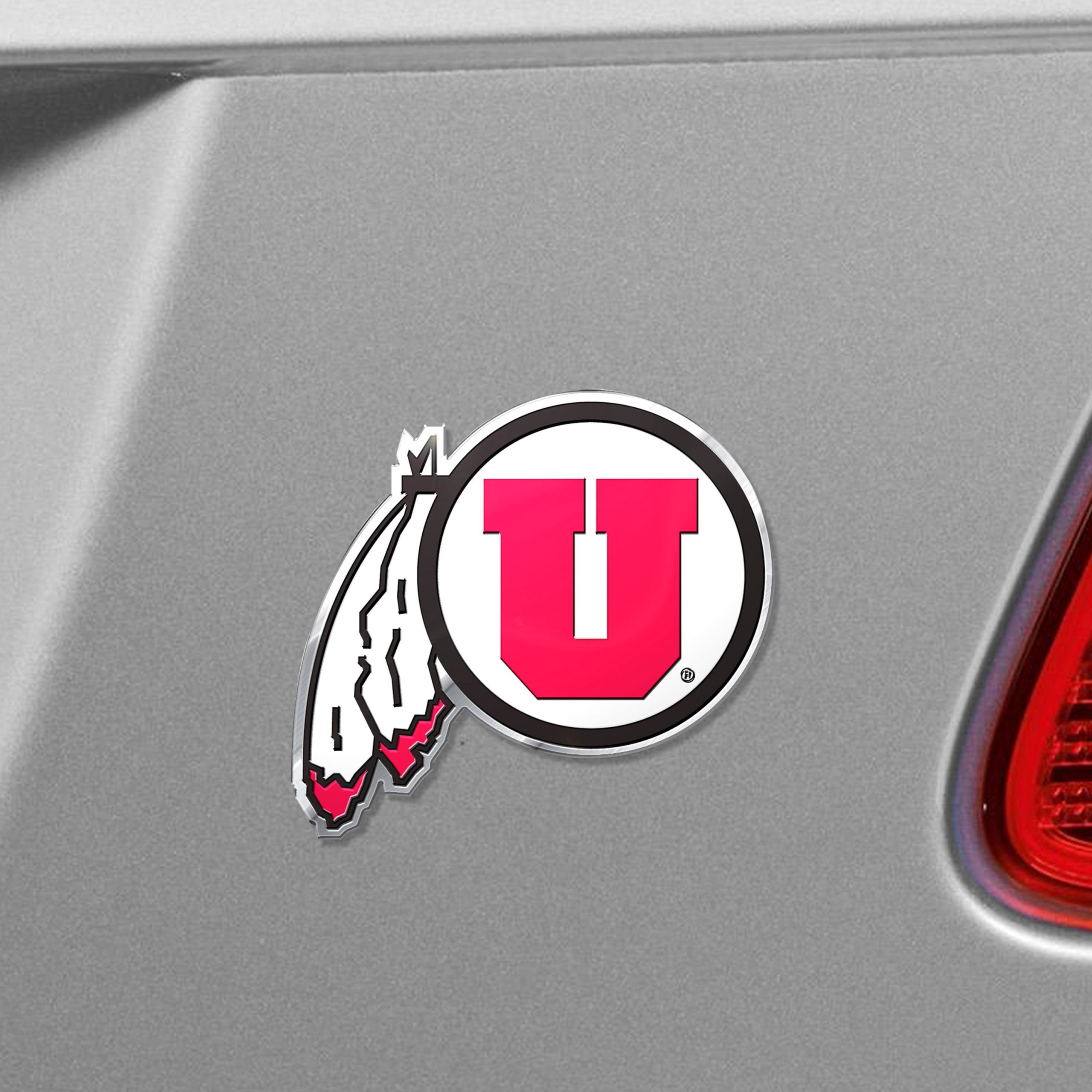 Fanmats Utah Utes Heavy Duty Aluminium geprägte Farbe Emblem