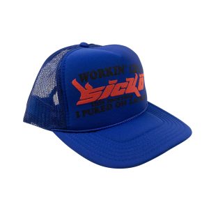 Royal Blau Arbeiten wie ein Sicko Trucker Hut