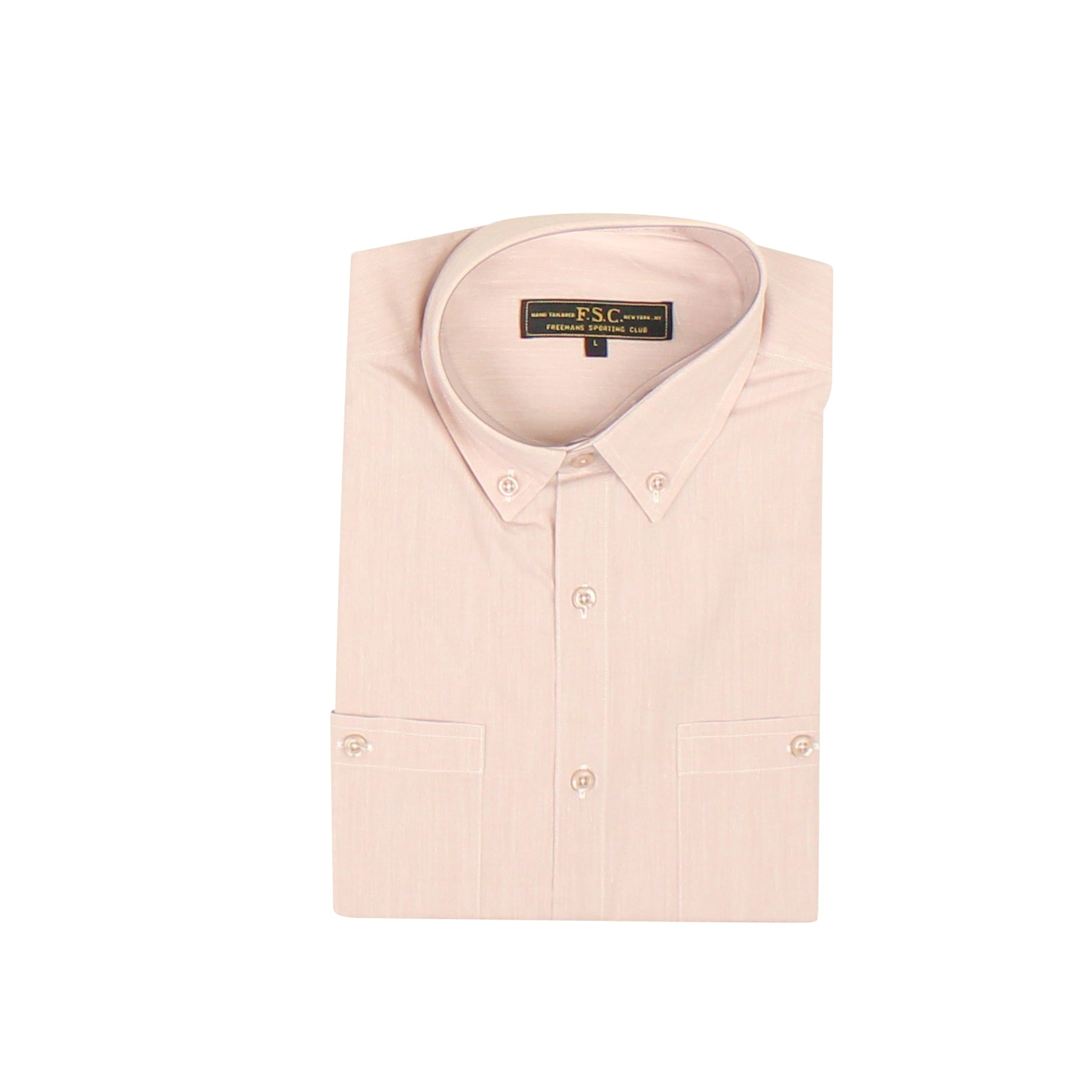 Hellrosa Polyester/Baumwolle Sommerhemd