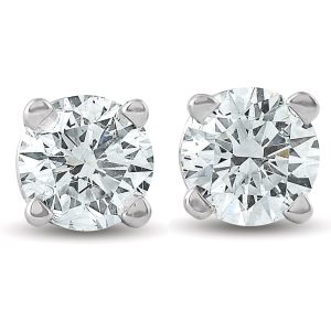 1/2Ct Runde Brilliant Cut Diamant Ohrstecker in 14K Gold klassisch