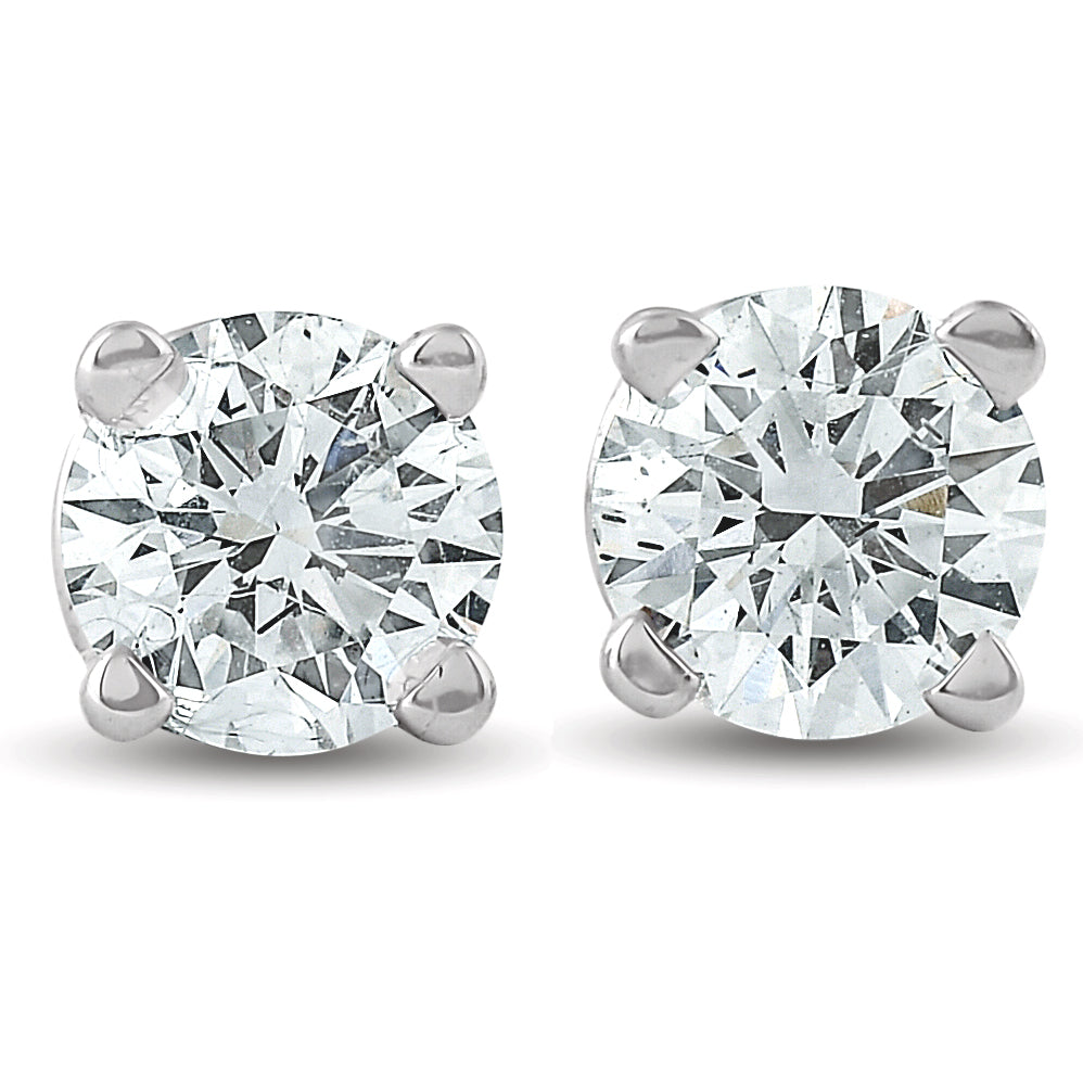 1/2Ct Runde Brilliant Cut Diamant Ohrstecker in 14K Gold klassisch