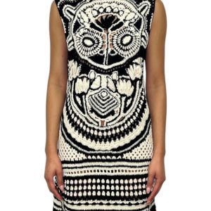 Shawna Kleid in neutralem Schwarz/Weiß – 7833608585276