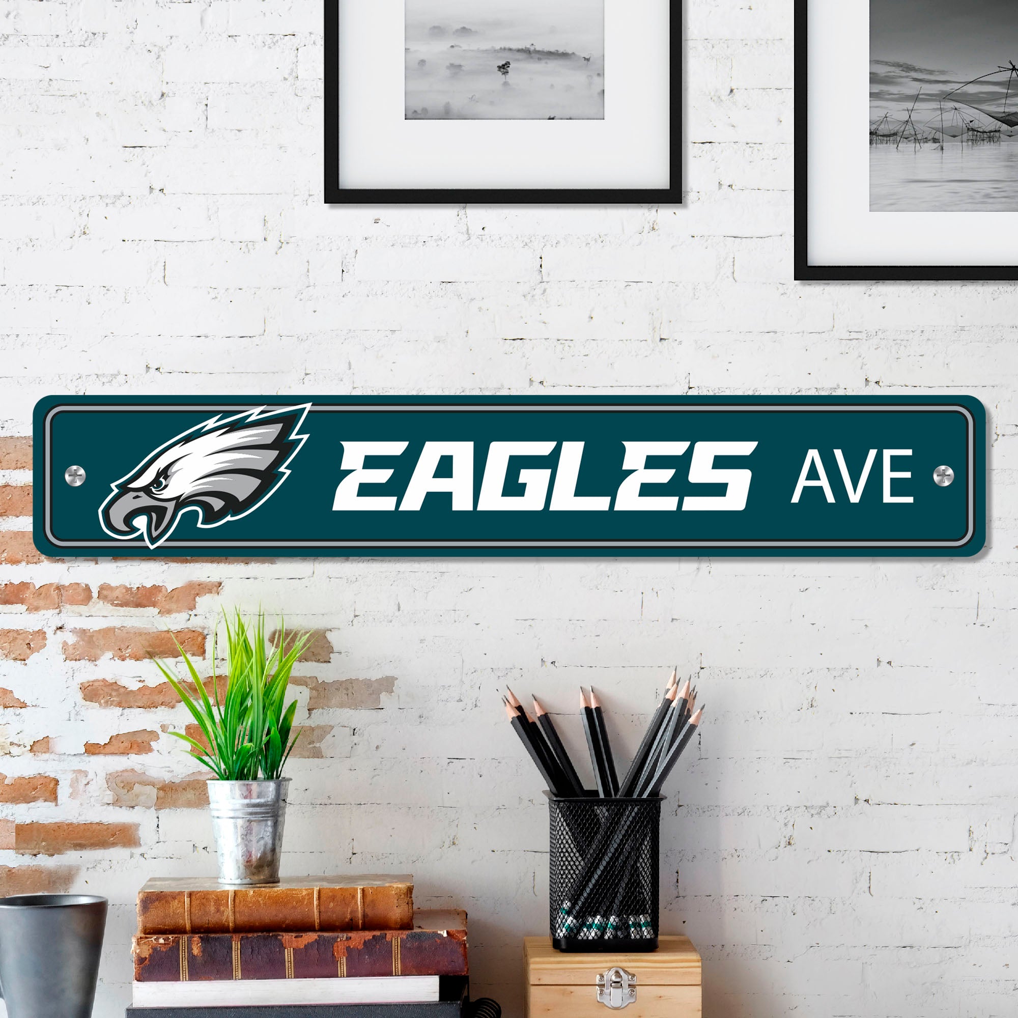 Fanmats Philadelphia Eagles Team Farbe Straßenschild 4 "X 24" Leichtgewicht