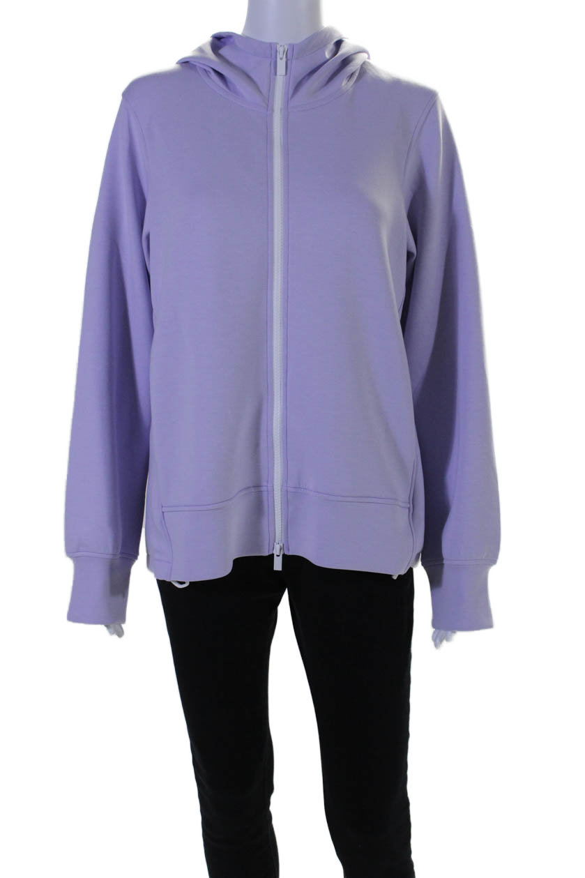 Lis Lareida Damen Flieder mit vollem Reißverschluss Langarm Tristin Jacke Kapuzenpullover