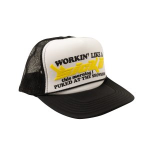 X 375 schwarz und gelb Logo Trucker Kappe