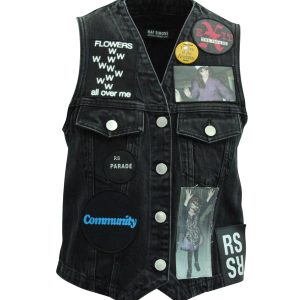 Raf Simons Teenage Dreams Embellished Denim-Gilet in schwarzer Baumwolle – 7833654067260