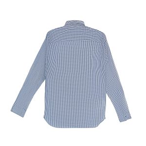 Marine/weiß kariert/Box Langarmhemd