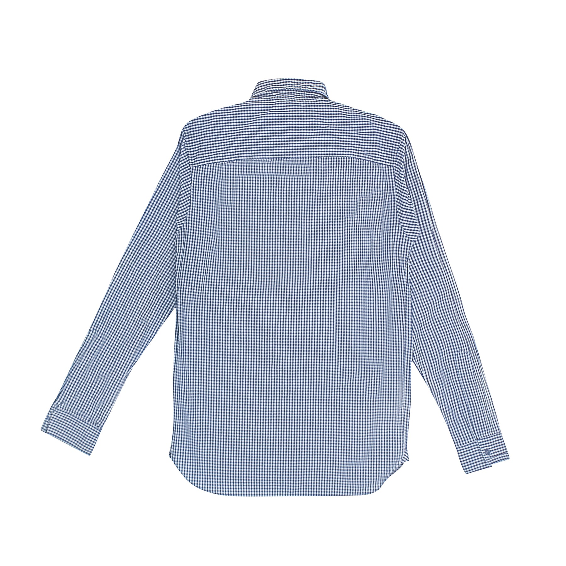 Marineblau/weiß kariert/Box Langarmshirt