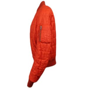 orange gesteppte Logo Jacke Bomber