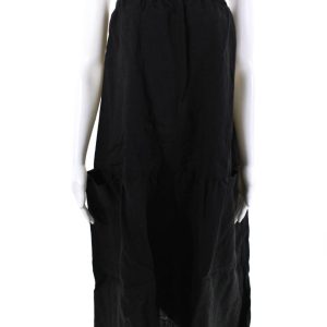 Kondi Damen a-line Taschenkleid Kohle – 7833616252988