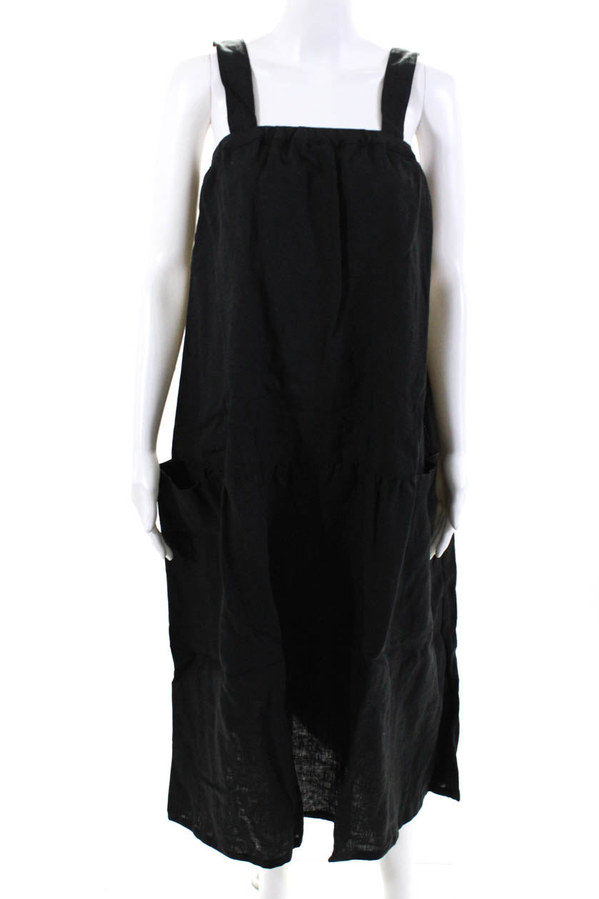 Kondi Damen A-Line Tasche Kleid Kohle