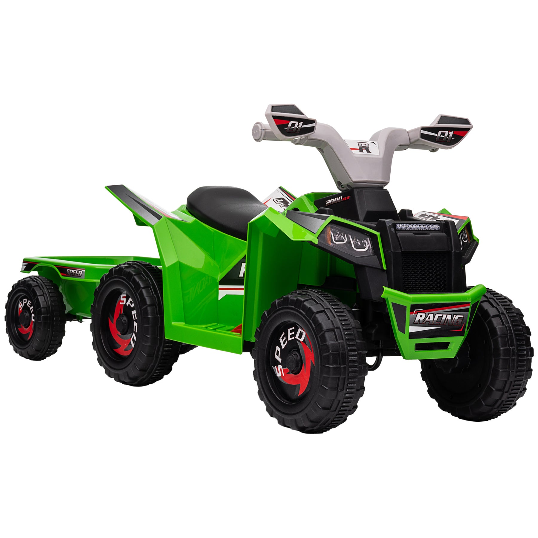 Streamdale Kinder ATV Quad Car mit Heckanhänger