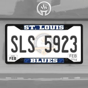 Fanmats St. Louis Blues Metal License Plate Frame Schwarzer Abgang