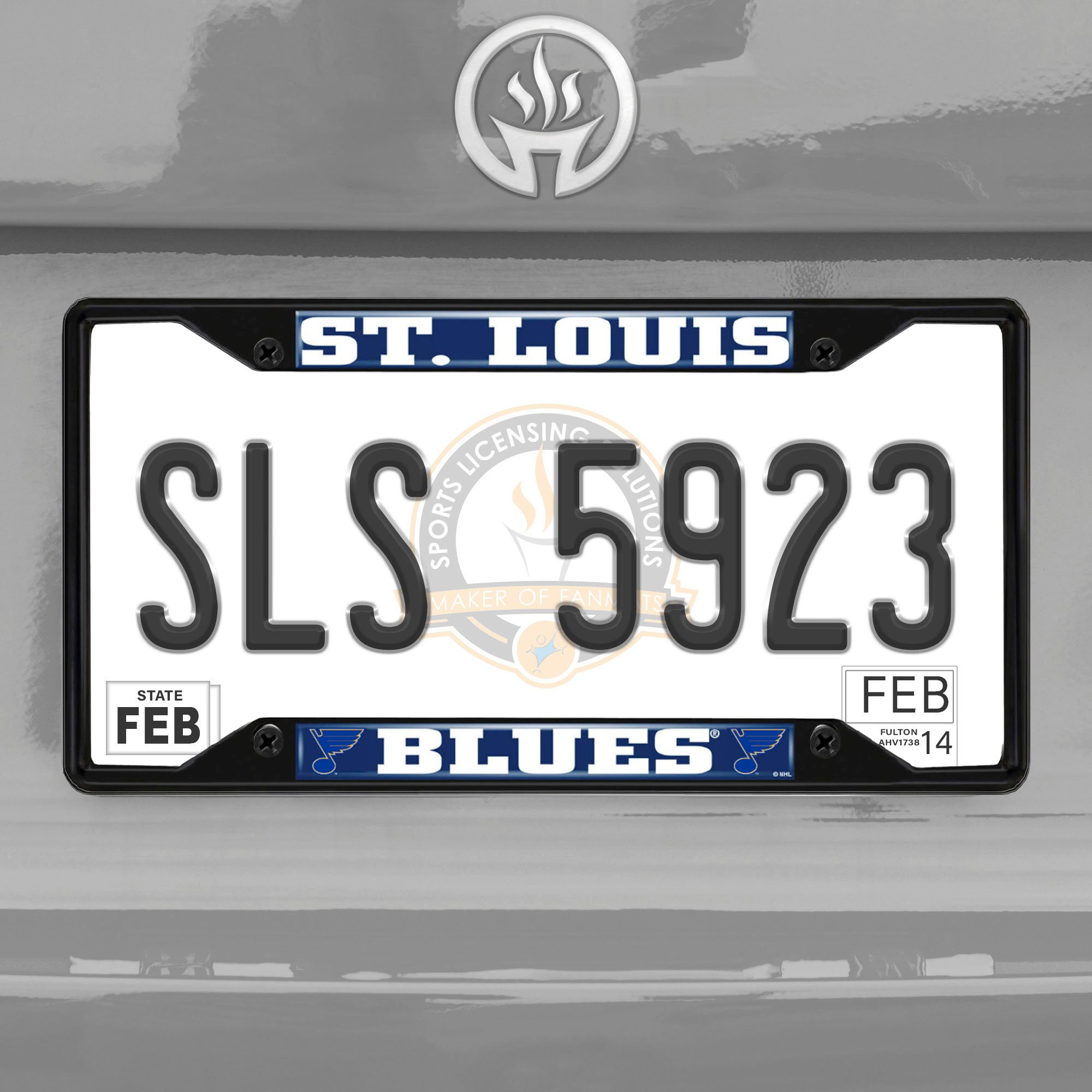 Fanmats St. Louis Blues Metall Nummernschild Rahmen schwarz Finish
