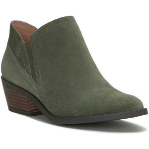 FIONAN Leder-Chelsea-Stiefel mit gestapeltem Absatz
