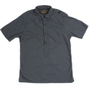 grau kurze Ärmel Kleid Hemd