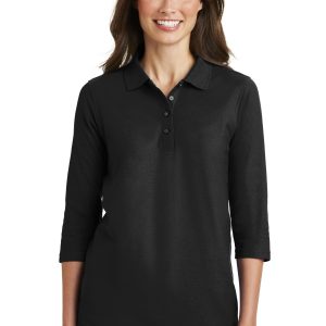 Port Authority Damen-Poloshirt „Seide Touch“ mit 3/4-Ärmeln. L562